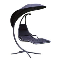 Charles Bentley Swing Chair Seat Lounger - Black
